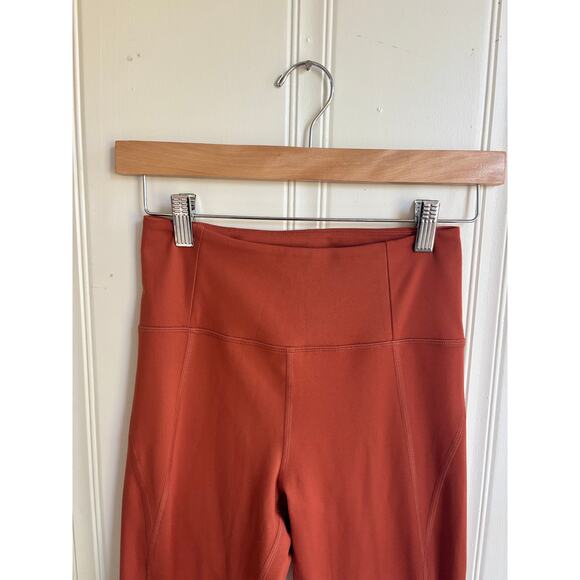 Girlfriend Collective High Rise Ankle Athletic Leggings Burnt Orange Women Small - Picture 3 of 7
